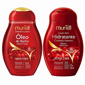 Kit Muriel Romã Care: 1 Sabonete Líquido 230ml e 1 Loção Hidratante 200ml