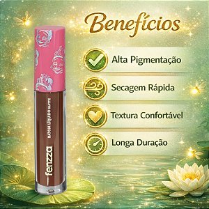 Batom Líquido Matte Fenzza Disney Princesa Tiana Dis108