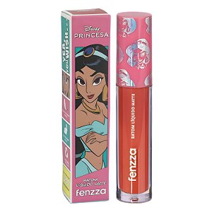 Batom Líquido Matte Fenzza Disney Princesa Jasmine Dis108