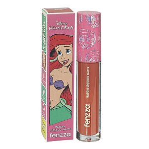 Batom Líquido Matte Fenzza Disney Princesa Ariel Dis108