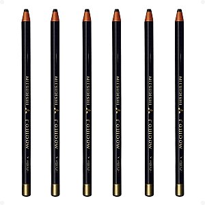 Kit Mitsubishi Rainbow: 6 Lápis Dermatográfico Preto 7610-24