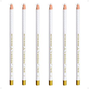 Kit Mitsubishi Rainbow: 6 Lápis Dermatográfico Branco 7610-1