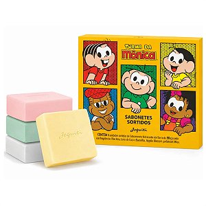 Kit Jequiti Turma Da Mônica: Estojo De Sabonetes Sortidos Com 4 Unidades