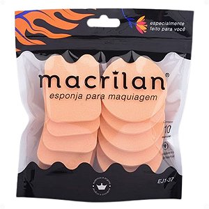 Kit Macrilan 10 Esponjas Para Maquiagem Ej1-37