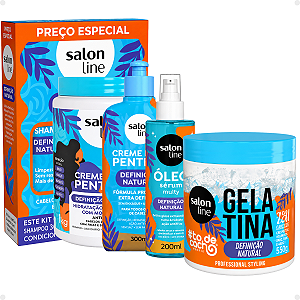 Kit Definição Natural Salon Line Completo Com 6 Unidades