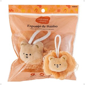 Esponja De Banho Infantil Proart Mini Urso Meb01b