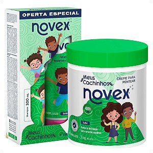 Kit Novex Meus Cachinhos 3abc: Shampoo e Tratamento Condicionante 300ml + Creme Para Pentear 1kg
