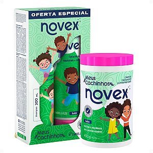 Kit Novex Meus Cachinhos 3abc: Shampoo e Tratamento Condicionante 300ml + Creme De Tratamento Ultraprofundo 400g