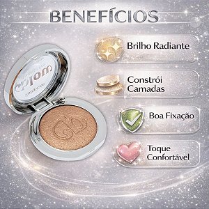 Iluminador Baked Ruby Rose Blow Glowing Rules Ib40 Golden Boundaries Hb-m704-4