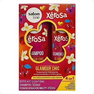 Kit Salon Line Xêrosa Glamour Chic: Shampoo 300ml e Condicionador Multy 200ml