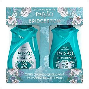 Kit Paixão & Bridgerton Dama De Prata: Loção Hidratante e Óleo Corporal 100ml