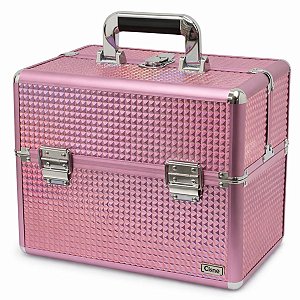 Maleta de Maquiagem Cisne Rosa e Prata Csn-a166