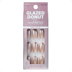 Unhas Postiças Kiss New York Glazed Donut Chocolate Glazed Ime09