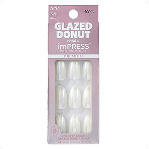 Unhas Postiças Kiss New York Glazed Donut Vanilla Glazed Ime07