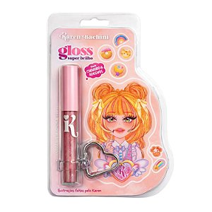 Gloss Labial Super Brilho Karen Bachini Beauty Vênus Com Chaveiro e Adesivos
