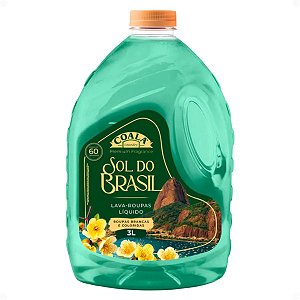 Lava-Roupas Líquido Coala Laundry Sol Do Brasil Roupas Brancas e Coloridas 3L