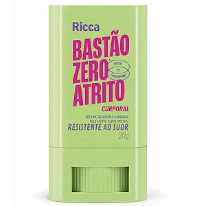 Bastão Zero Atrito Ricca Corporal Resistente Ao Suor 20g