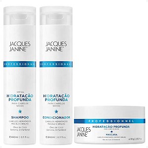 Kit Jacques Janine Hidrataçâo Profunda: Shampoo, Condicionador e Máscara Capilar 80g