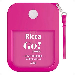 Spray Perfumado Ricca Go! Corpo e Cabelo 34ml Com Chaveiro