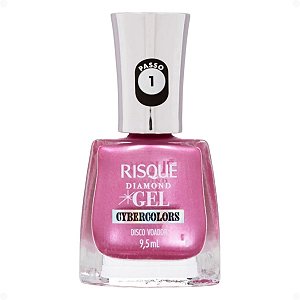 Esmalte Efeito Gel Risqué Diamond Gel Cybercolors 9,5ml