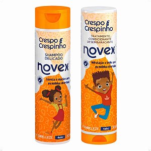 Kit Novex Crespo e Crespinho 4abc: Shampoo e Tratamento Condicionante 300ml