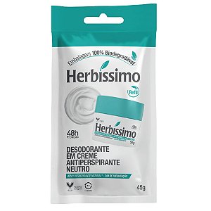 Desodorante Em Creme Refil Herbíssimo Neutro Antiperspirante 45g