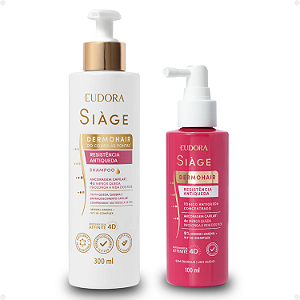 Kit Eudora Siàge Dermohair Resistência Antiqueda: Shampoo E Tônico