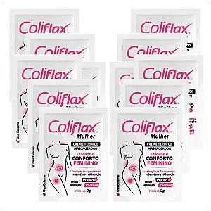Kit Coliflax Mulher Sachê: 12 Cremes Térmicos Alívio Da Cólica Menstrual 2g