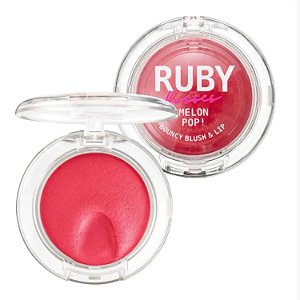 Blush e Lip Bouncy Ruby Kisses Melon Pop! Pink Mbb04bb