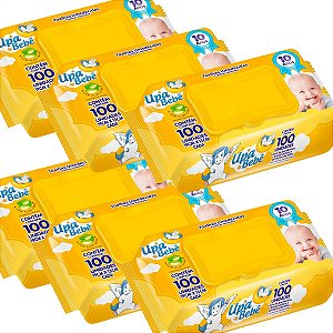 Kit Upa Bebê: 6 Pacotes Toalhas Umedecidas Com 100 un Cada