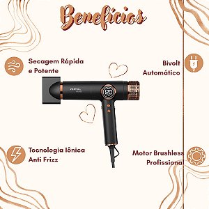 Secador de Cabelo Vertix Áton 2000W Bivolt