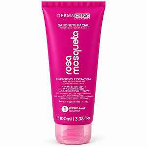 Sabonete Facial Dermachem Rosa Mosqueta Pele Sensível e Extrasseca 100ml