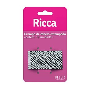 Grampo de Cabelo Ricca Style Zebra Cód.1032