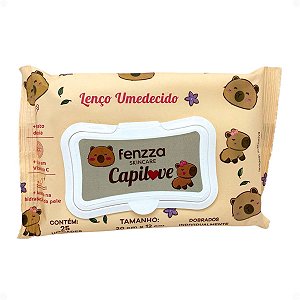 Lenço Umedecido Demaquilante Fenzza SkinCare Capilove Com 25 Unidades