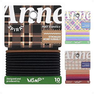Elástico Para Cabelo Anne Spiral Com 10 Unidades Dgbg03602