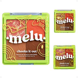 Paleta De Blush e Contorno Melu Cheeks It Out