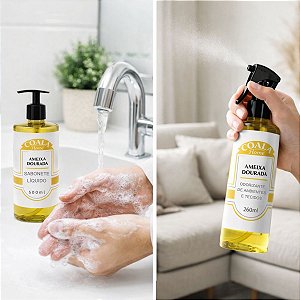 Kit Coala Ameixa Dourada: Sabonete Líquido 500ml e Odorizante De Ambientes 260ml