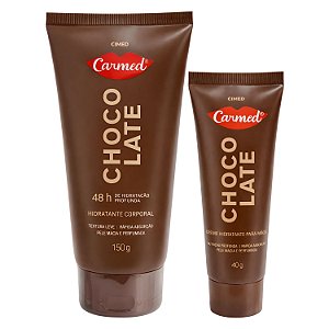 Kit Carmed Chocolate: Hidratante Corporal 150g e Creme Hidratante Para Mãos 40g