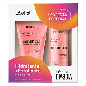 Kit Labotrat Dia a Dia Melancia: Esfoliante 150g e Hidratante 190ml Rosto e Corpo