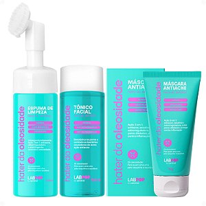 Kit LabPop by Labotrat Hater da Oleosidade: Espuma de Limpeza, Tônico e Máscara Antiacne