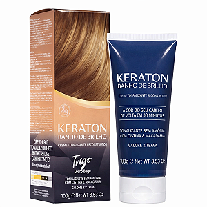 Tonalizante Kert Keraton Banho de Brilho Trigo Louro Bege 100g