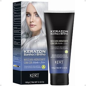 Tonalizante Kert Keraton Banho de Brilho Vegan Ice Cinza Platinado 100g