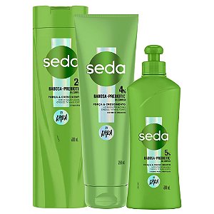 Kit Seda By Rayza Babosa-Prebiotic: Shampoo 300ml + Condicionador 250ml e Creme Para Pentear 300ml