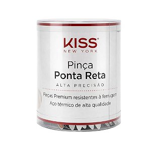 Kit Kiss New York: 72 Pinças Ponta Reta Twzb03br