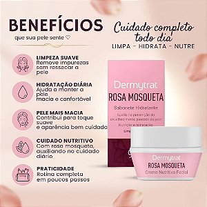 Kit Dermytrat Rosa Mosqueta Rubiginosa: Sabonete Hidratante e Creme Nutritivo
