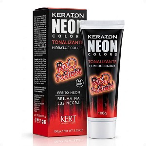 Tonalizante Kert Keraton Neon Colors Red Fusion 100g
