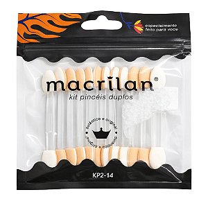 Kit Pincéis Duplos Macrilan Kp2-14