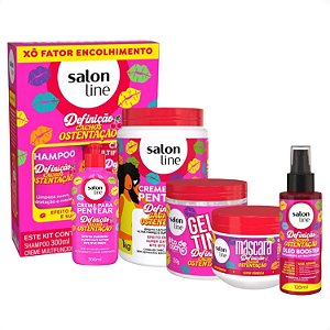 Kit Salon Line Definição Cachos Ostentação Completo Com 7