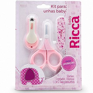 Kit para Unhas Ricca Baby Rosa Cód:925