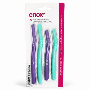 Kit Navalhas Faciais Enox Dermaplaning 4un Cód.2360